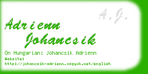 adrienn johancsik business card